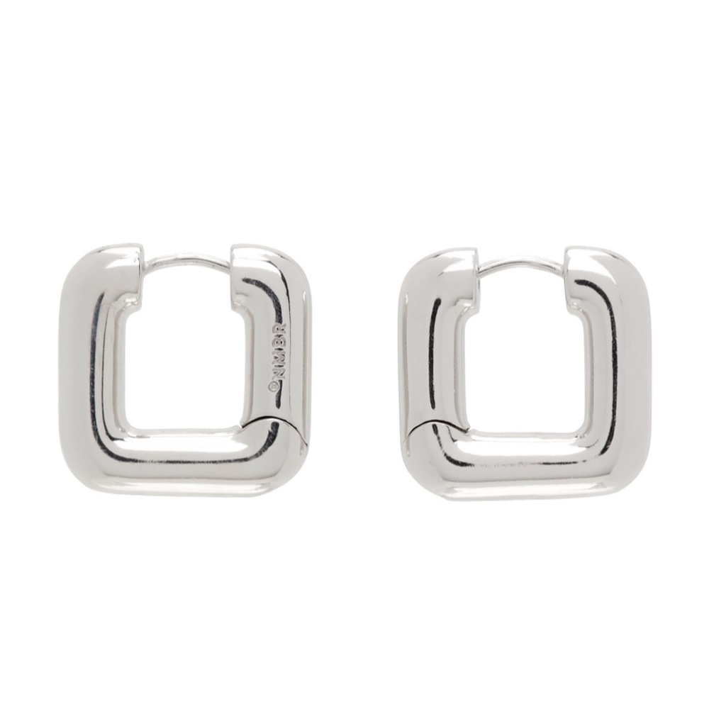 NUMBERING 925 Sterling Silver Hoop Earrings
